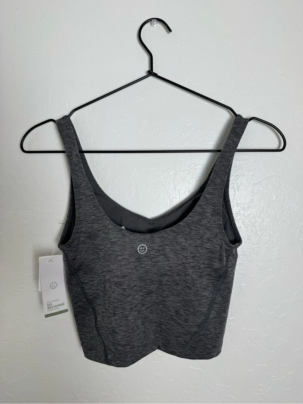 Gilly Hicks Heather Gray Workout Tank Top Go Recharge Sportlette - Picture 11 of 14